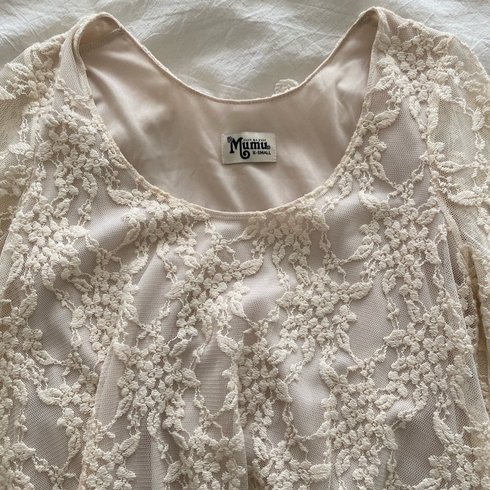 Show Me Your Mumu Ivory Lace Mini dress